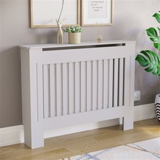 Extra Tall Radiator Cover 111x19x100cm Height MDF Cabinet Grill Shelf Furniture
