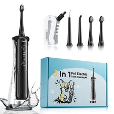Pet Dental Cleaning Kit for Dogs and Cats, 3-in-1 Toothbrush with Water Floss...