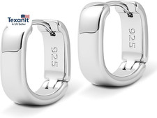 Small Hoop Earrings for Women, 925 Sterling Silver Chunky Hoops Earrings, Hypoal