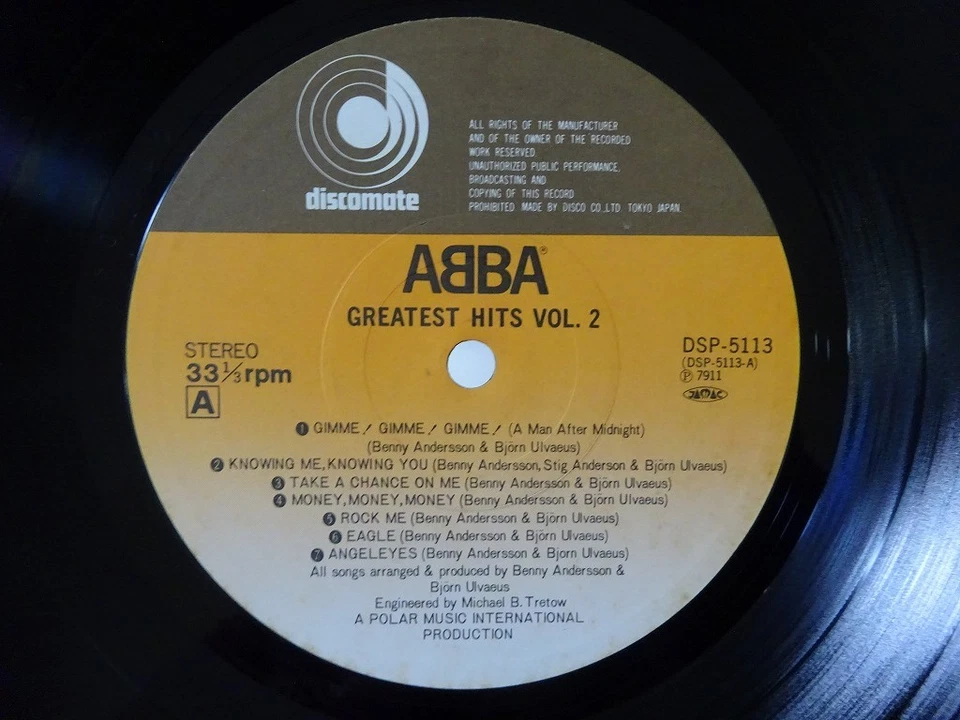 ABBA Greatest Hits Vol. 2 Discomate DSP-5113 Japan VINYL LP OBI - Image 3 of 3