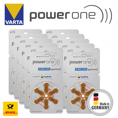 Varta Power One P312 PR41 Hörgerätebatterien   1 bis 100 Blister   DHL