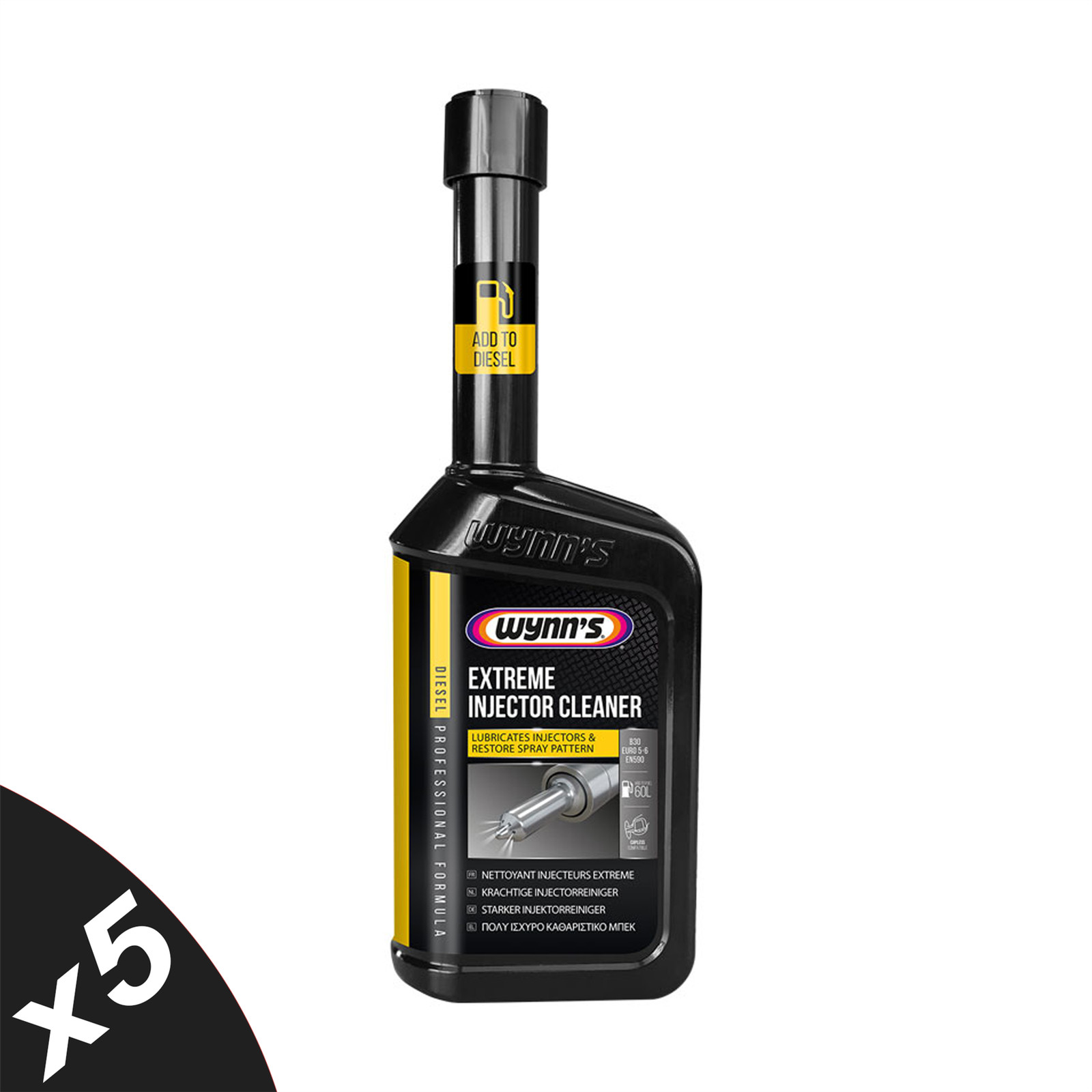 WYNNS Diesel Extreme Injector Cleaner Fuel System Additive Treatment 5x500ml