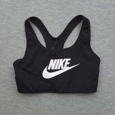 Nike Sports Bra Women's Size Small Black Non Padded EUC