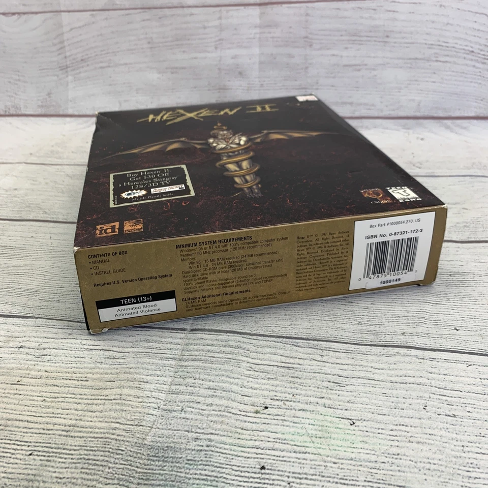 Hexen II 2 PC Game Big Box 1997 - With Reg Cards *very Nice Disc* - Image 4 of 4