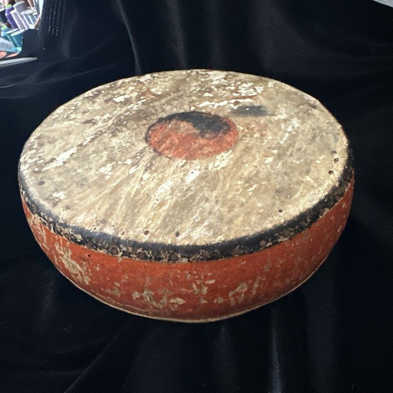 Traditional Handmade Handpainted Damphu Drum - South Asian Rhythm