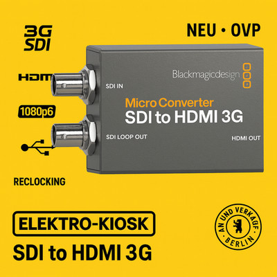 Micro Converter SDI to HDMI 3G Blackmagic Design   SDI   HDMI Monitoring NEU  