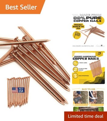12 Copper Nail Spikes 4 Inch - Heavy-Duty Eco-Friendly Tree Removal Solution