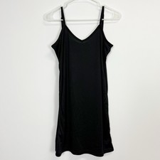 Bobeau Mini Slip Dress Womens Medium Black Adjustable Straps