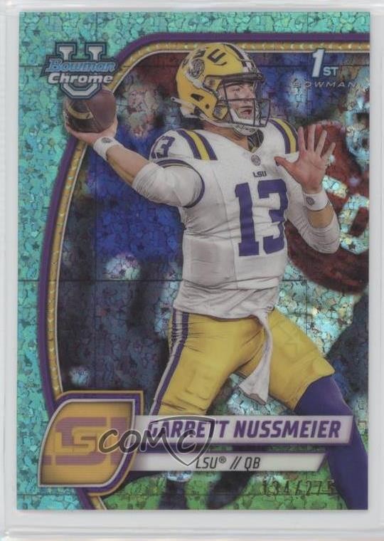 2024 Bowman U Chrome Aqua Mini-Diamond Refractor /275 Garrett Nussmeier #5