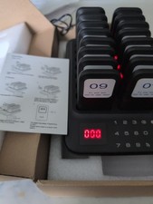 Loukiene Restaurant Pager System 16 Beeper Wireless QC6160 - Open box