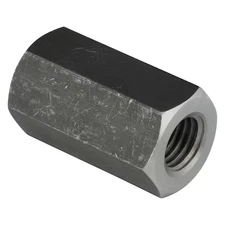 Coupling Nut, 3/4"-10, Steel, Grade 2H, Black Oxide, 2-1/4 In Lg, 1-1/4 In Hex