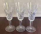 VTG Lismore Waterford Crystal 7 1/4" Fluted Champagne Glass Signed Set/3 EUC