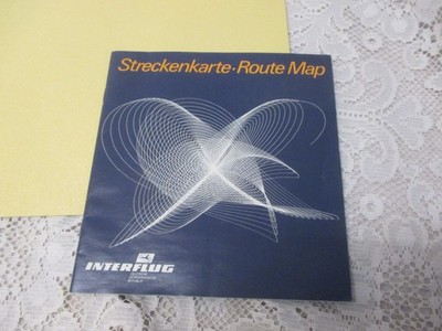 1983 DDR INTERFLUG Streckenkarte  Route Map / sehr gut erhalten