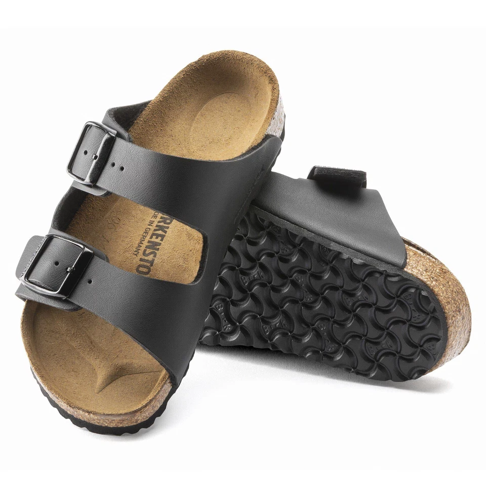 Birkenstock Niños Arizona Calce Estrecho Birko Flor Negro EE. UU. Niños C 10 EU 28 Foto 2 de 2
