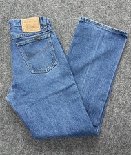 Vintage 90  s SEARS Roebuck Men's Size 30x31 Blue Denim Western Jeans Made in USA