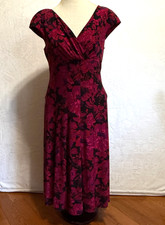 Lauren Ralph Lauren Chaps Dress Faux Wrap Floral Business Date Night Size 10
