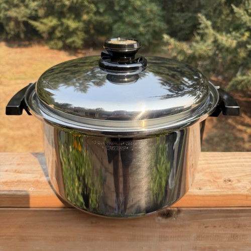 RARE Kitchen Craft West Bend 12 Qt Stock Pot Multicore Dutch Oven w/ Lid - VTG