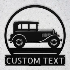 Custom Classic Car Metal Art Sign Personalized Home Garage Wall Decor Gift