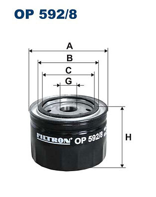 Filtron OP 592/8 ÖLfilter FÜR Fiat Iveco Karsan UAZ Yamaha Motorcycles-image