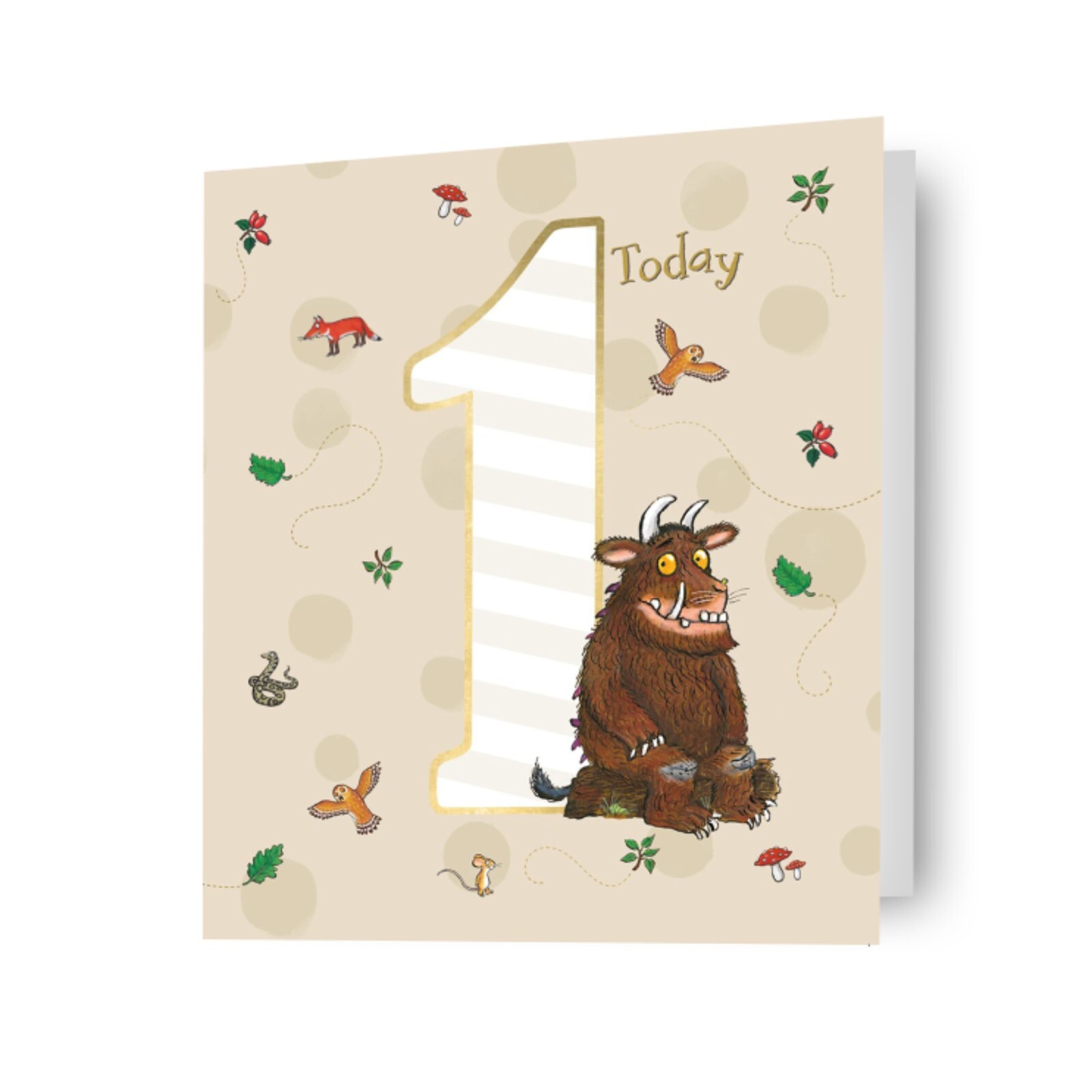 1st Birthday Card The Gruffalo Age 1 Greeting Card with Envelope 7 X 6 Inches