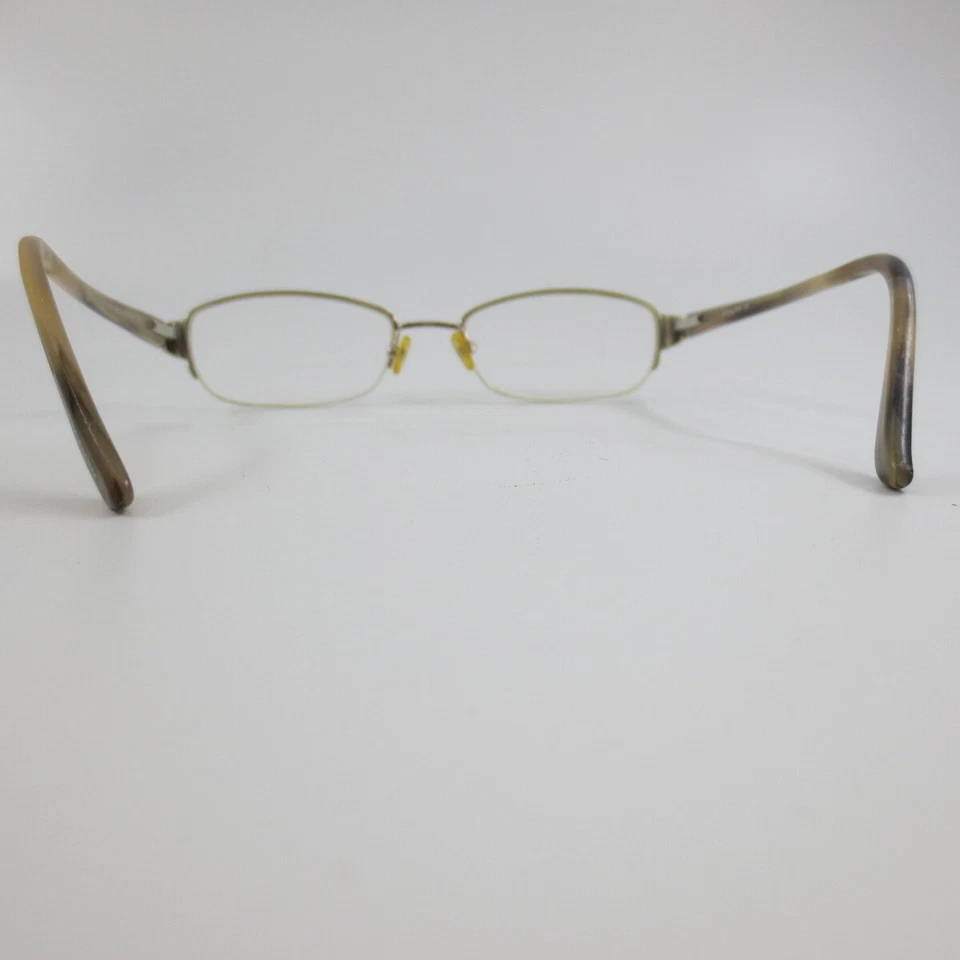 Marco de gafas Geoffrey Beene para mujer pulido dorado medio borde ovalado 52-18-135 Foto 4 de 4