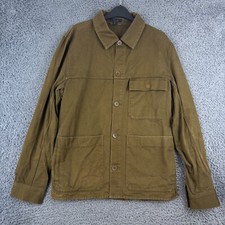 Cos Chore Jacket Men Medium Brown Pockets Twill Workwear Field Utility Oi Polloi