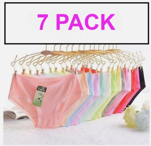 7er Pack Damen Unterwäsche Lady Bambus Höschen Slips Dessous Schlüpfer Unterhosen - Bild 12 von 12