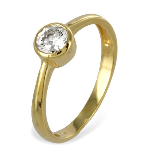 ECHT GOLD *** Ring Zirkonia Solitär, Gr. 50-54-56-58-60-62 - Bild 6 von 7