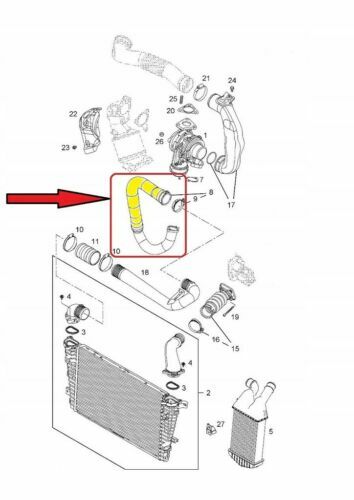 Turbo - Tubo di Aspirazione per Opel Astra H Zafira B 1.7 CDTI 13223595 13306652 - Bild 5 von 6