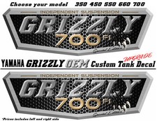 Yamaha Grizzly OEM ATV Tank Decal Graphic Sticker Kit 350 450 550 660 700 4x4