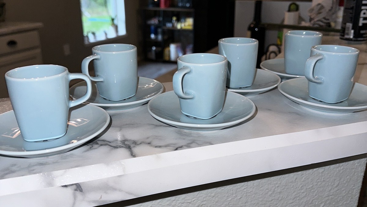 コーヒー豆＆クッキー　ソーサー IKEA 365+ Susan Pryke Set Of 6 Espresso Coffee Cup Saucer