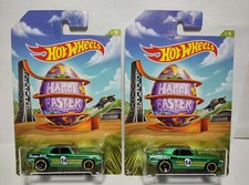 Hot Wheels Happy Easter 69 Camaro 14 Race Car Green Metal 2014 New Lot 2