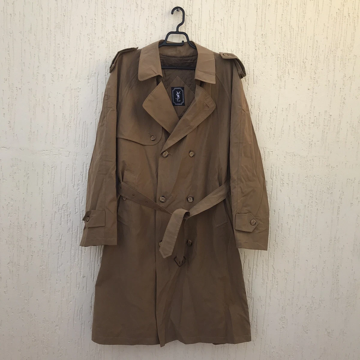 Ysl trench coat mens sale