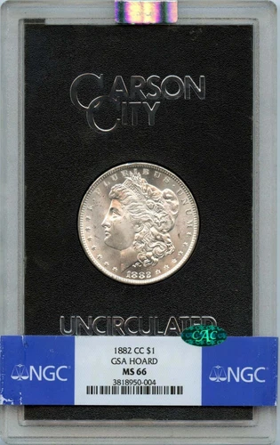 1882-CC Morgan Dollar GSA HOARD S$1 NGC MS66 (CAC)