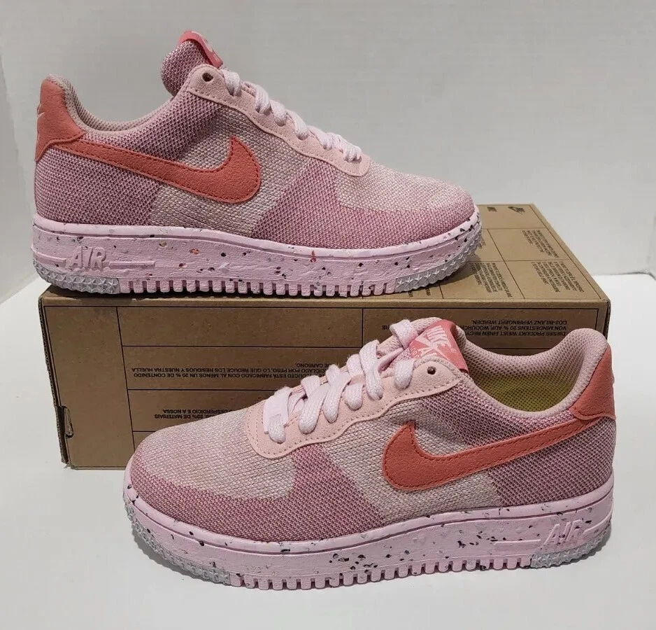 Nike Air Force 1 Crater Flyknit Pink Salt Women s Sz 5.5 NEW
