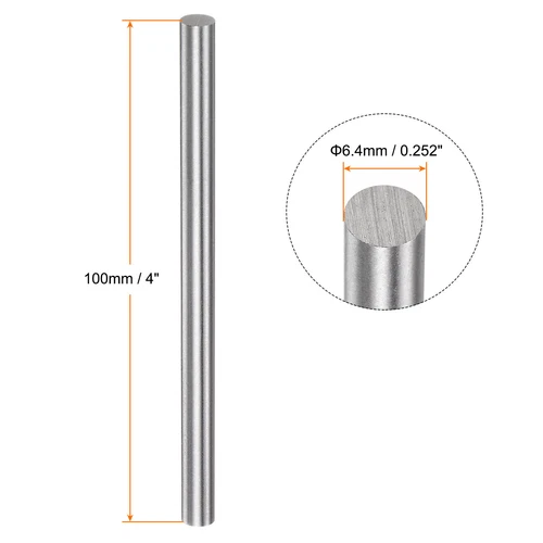 5pcs 6.4mm x 100mm High Speed Steel (HSS) Round Rod Lathe Bar Stock DIY Tool - Picture 3 of 5