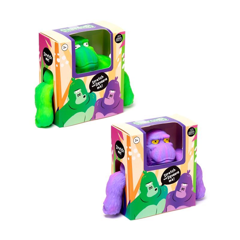 STRETCHY NEON GORILLA NOVELTY STRESS TOY 18CM NEW IN BOX NEW