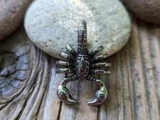 Antique Silver Stainless Steel Javanese Fighting Scorpion Pendant