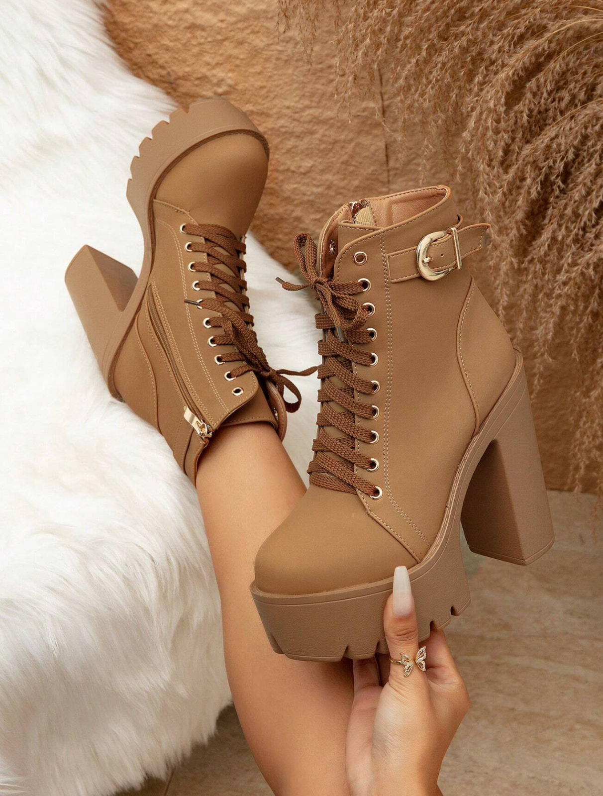 botas altas con tacon mujer