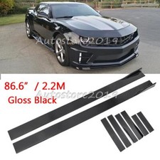 For Chevy Camaro Lt Ls Ss 2010-2015 86.6 Gloss Side Skirts Extension Splitter