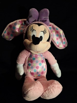 Disney Plush Easter Minnie Mouse in Polka Dot Bunny Suit | eBay