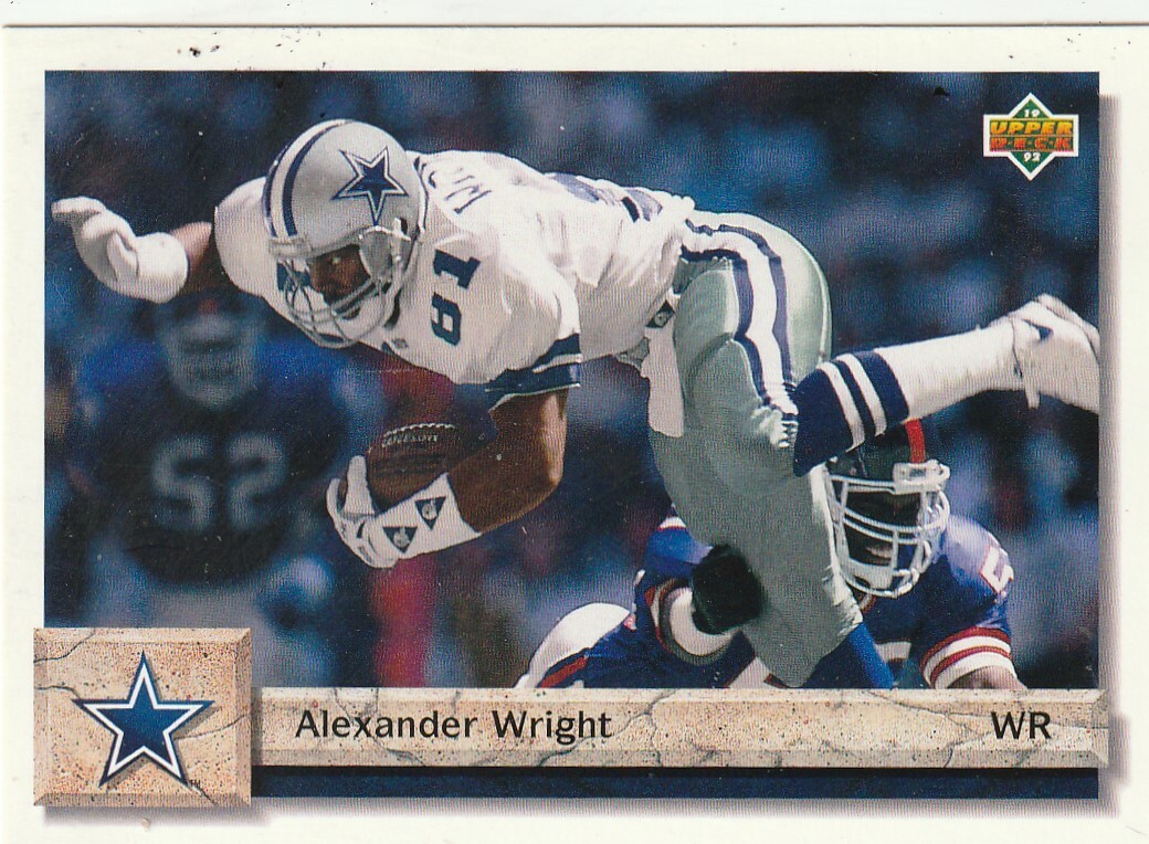 FREE SHIPPING-MINT-1992 Upper Deck #323 Alexander Wright Dallas Cowboys Football