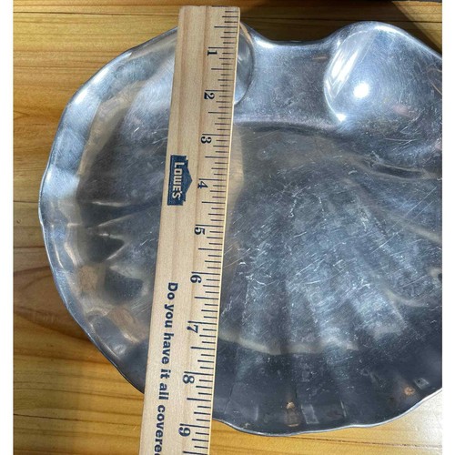 The Wilton Company RWP Serving Plate Sea Shell Pewter Platter Vintage - Picture 7 of 7