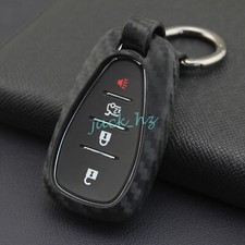 Cadena de cubierta de llavero de coche inteligente para Chevrolet Malibu Cruze Trax fibra de carbono