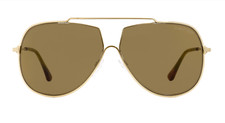 New TOM FORD TF586 28E Chase-02 61mm Gold Aviator Sunglasses Italy