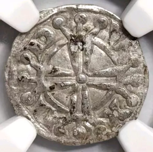 Raymond V France Provence NGC AU 58 Silver Denier Knights Templar Crusader