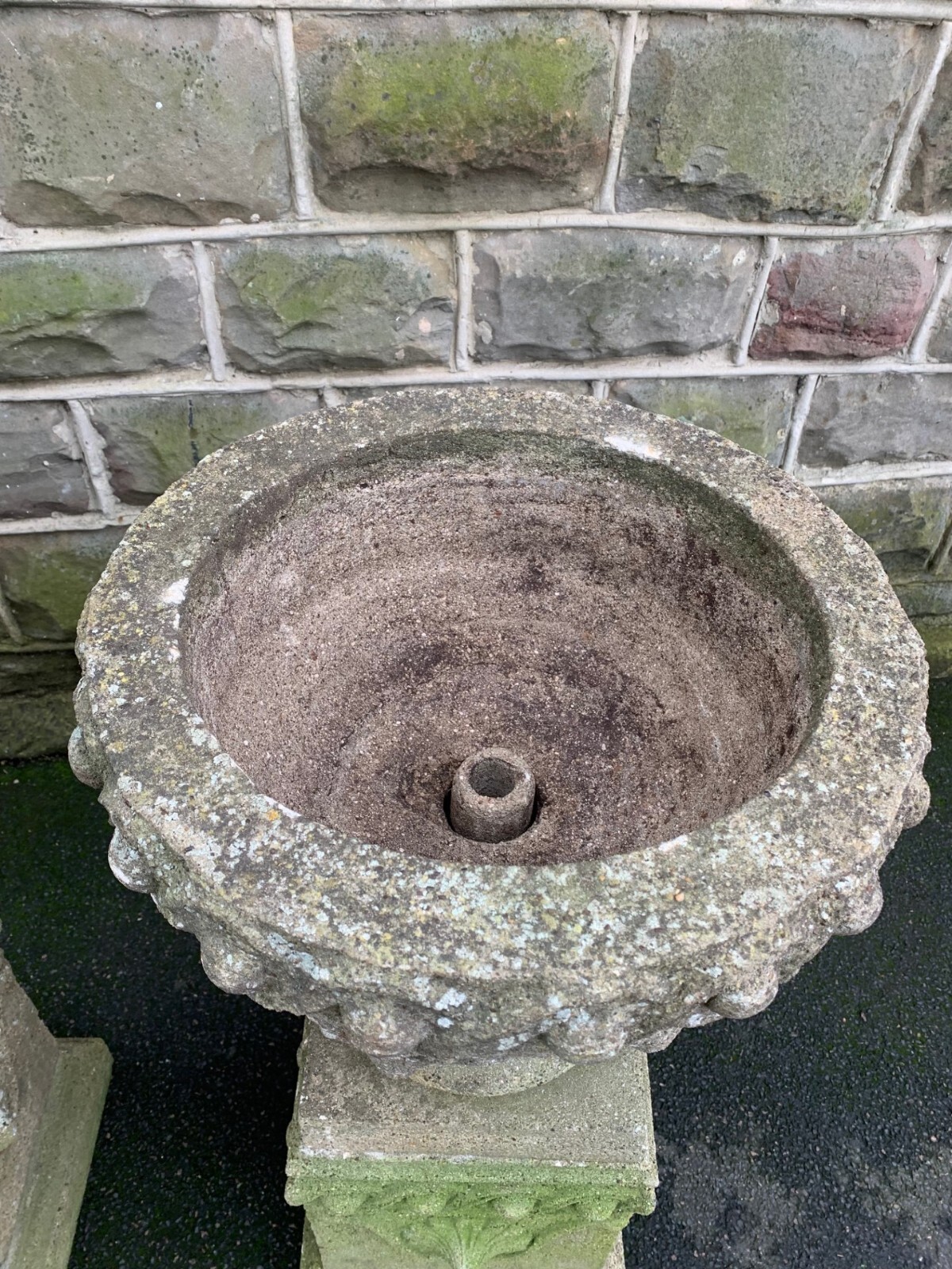 Pair of Weathered Garden Urns eBay