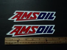 Lot Of 2 Amsoil Racing Decals Stickers NASCAR NHRA Motocross Go Kart 7.25" x 1.5