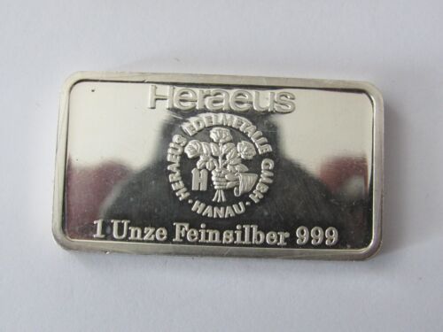 4.Stück Silberbarren + 4 x 1 Unze + Heraeus + 999er Feinsilber - Bild 4 von 6