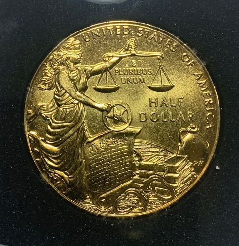 2015-D US Gold Gilded U.S. Marshals Service 225th Anniversary Half Dollar Coin - 第 2/5 張圖片